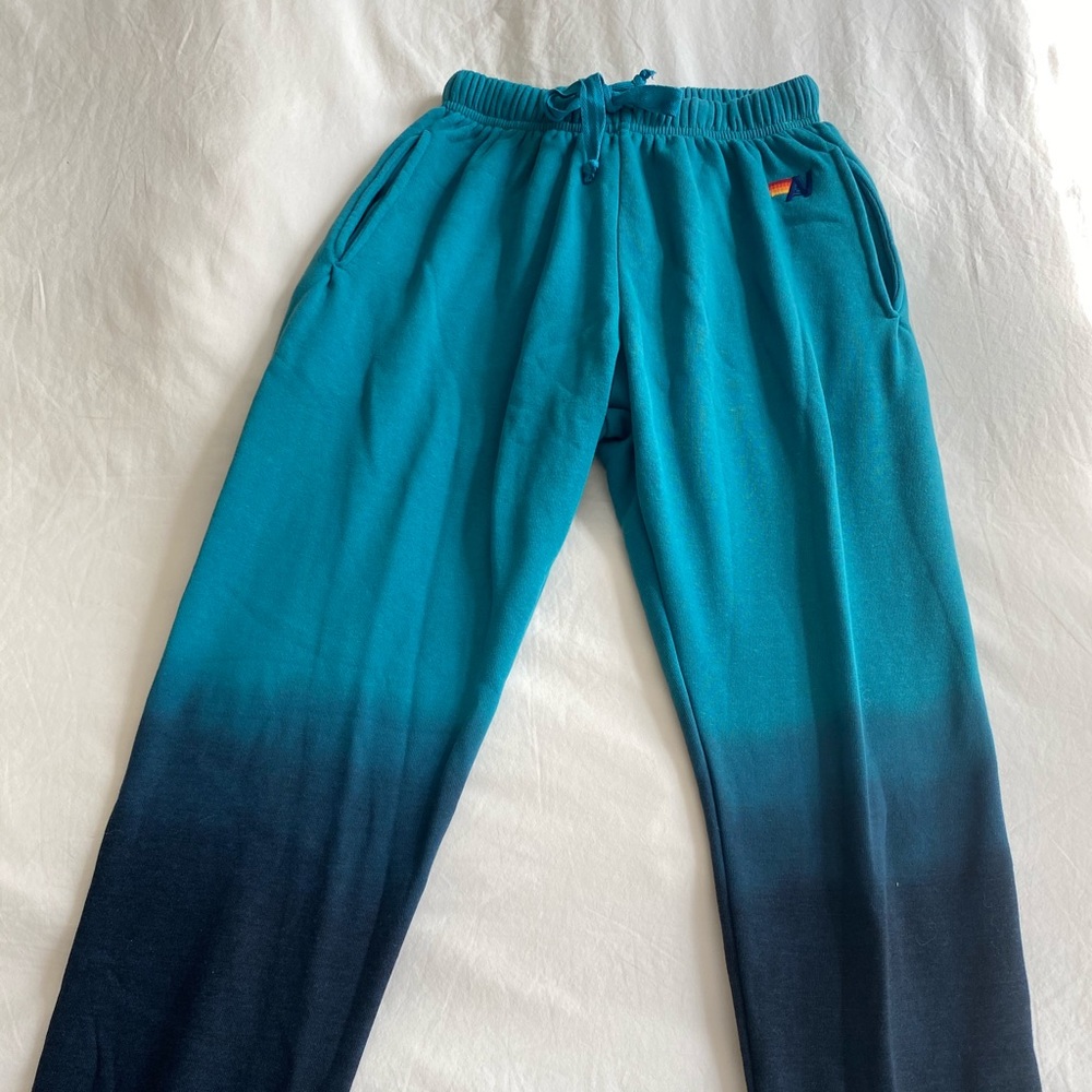 AVIATOR NATION SWEATPANTS - TEAL // VINTAGE NAVY